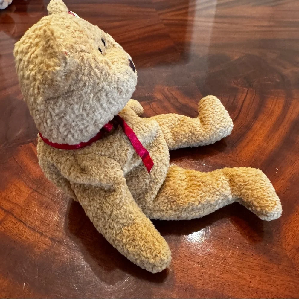 Vintage Ty Beanie Baby Curly Bear PE Pellets 5th Gen Tags